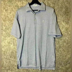 Peter Millar Blue Cotton Polo - Large